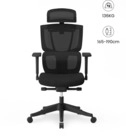 Vielseitig verstellbarer ergonomischer Stuhl mit geteilter Lordosenst&uuml;tze
