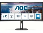 AOC Value-line CU34V5CW/BK - V5 series - LED-Monitor - gebogen - 86.4 cm (34") AOC Value-line CU34V5CW/BK - V5 series - LED-Monitor - gebogen - 86.4 cm (34")