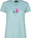 CMP 31T8466-E412-EU 36, CMP Damen Print T-Shirt (Gr&ouml;&szlig;e XS, tuerkis) female
