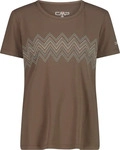 CMP 38T6656-Q957-EU 50, CMP Damen Print T-Shirt (Gr&ouml;&szlig;e 4XL, braun) female