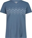 CMP 38T6656-L802-EU 36, CMP Damen Print T-Shirt (Gr&ouml;&szlig;e XS, blau) female