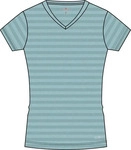 CMP 31T7666-E555-EU 48, CMP Striped Mesh Damen T-Shirts tuerkis Gr&ouml;&szlig;e 3XL Trekking