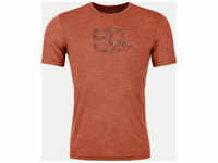 Ortovox 88160-23301-S, Ortovox Herren 120 Cool Tec Mtn Logo T-Shirt (Größe S, rot)