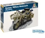 Italeri Deutsches Milit&auml;r Motorrad mit Beiwagen 7403