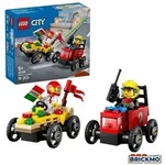 LEGO City Fahrzeuge 60458 Pizzalieferwagen vs. L&ouml;schauto 60458