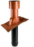 Pluggit Dachhaube ? ged&auml;mmt ? DN180 ? rot ? f&uuml;r Steildach 6&deg;-60&deg; ? Stahlblech