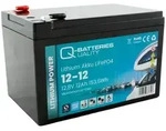 Q-Batteries Lithium Akku 12-12 12,8V 12Ah 153,6Wh LiFePO4 Batterie