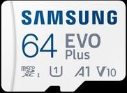 Samsung EVO Plus microSD-Speicherkarte (2024) (inkl. SD Adapter) - 64 GB White