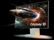 Samsung 27" Odyssey 3D (G90XF) 4K UHD 165Hz 1ms Gaming Monitor, 27 Silber