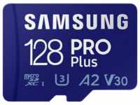 Samsung PRO Plus microSD-Speicherkarte (2021) mit USB-Kartenleser - 128 GB Blue