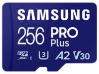 Samsung PRO Plus microSD-Speicherkarte (2023) mit USB-Kartenleser - 256 GB Blau
