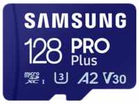 Samsung PRO Plus microSD-Speicherkarte (2023) mit USB-Kartenleser - 128 GB Blau