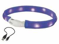 Nobby LED-Halsband breit Visible Hundehalsband leuchtend Blau L (70cm)