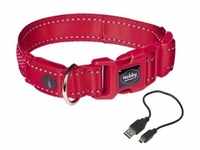 Nobby Halsband Flash Mesh Hundehalsband leuchtend Rot M-L