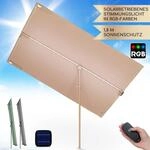 blumfeldt Bayonne Sonnenschirm 130 x 180 cm Polyester UV 50 Solar LED 10040103