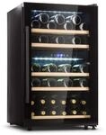Klarstein Barossa 40 Duo Weink&uuml;hlschrank 2 Zonen 41 Flaschen Glast&uuml;r Touch LED