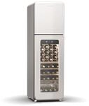 Klarstein Shirley Wine Cooler + Freezer | 2-in-1-Ger&auml;t | Vintage | 2 K&uuml;hlzonen | 60