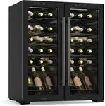 Klarstein Shiraz Weink&uuml;hlschrank | 2 K&uuml;hlzonen | LED-Beleuchtung | Touch-Control 