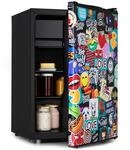 Klarstein Cool Vibe 70+ K&uuml;hlschrank 72 Liter 2 B&ouml;den Stickerbomb-Style...