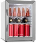Klarstein Beersafe M Crystal White K&uuml;hlschrank 33 Ltr 2 B&ouml;den Glast&uuml;r Edelstahl
