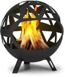 Blumfeldt Colima Feuerschale &Oslash; 66 cm Kugelform mit Holzkohlerost & Ascheschale