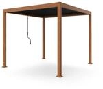 Blumfeldt LuminaHaven Pergola 3x3 verzinkter, holzfarbener Stahl 10046845