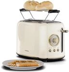 Klarstein Victoria Toaster | 2-Schlitz-Toaster | 800 W | 7 Br&auml;unungslevel 