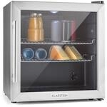 Klarstein Beersafe L K&uuml;hlschrank 47 Liter 2 B&ouml;den Panoramaglast&uuml;r Edelstahl