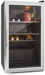 Klarstein Beersafe XXL K&uuml;hlschrank 80 Liter 3 B&ouml;den Panoramaglast&uuml;r Edelstahl