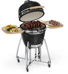 Klarstein Kingsize Kamado-Grill Keramikgrill 15.75 " Smoker Slowcooking Edelstahl