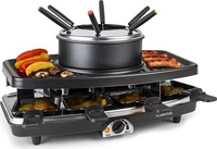 Klarstein 10022268, Klarstein Entrecote 2-in-1 Raclettegrill & Fondue Naturstein