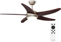 Klarstein 10048082, Klarstein Bolero Deckenventilator mit Licht | 132 cm | 35 W 