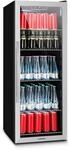 Klarstein Beersafe 6XL K&uuml;hlschrank 171 Liter 5 B&ouml;den Panoramaglast&uuml;r Edelstahl