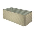 Blumfeldt High Grow Straight Hochbeet 180x60x90cm 970l Stahl verzinkt Beige 10032317