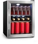 Klarstein Beersafe M K&uuml;hlschrank 33 Liter 2 B&ouml;den Panoramaglast&uuml;r Edelstahl