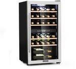 Klarstein Vinamour 29 Duo Weink&uuml;hlschrank 2 Zonen 80L/29 Flaschen 5-22&deg;C Touch
