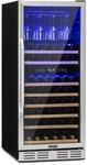 Klarstein Vinovilla Grande 116 Built-in Duo Weink&uuml;hlschrank 310 Ltr 116 Fl. LED