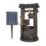 Blumfeldt Speyer Kaskadenbrunnen Gartenbrunnen 4 Stufen Akku 2,8W Solar LED 10034731