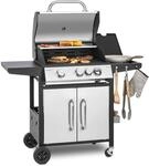 Klarstein Tomahawk 3.1 S Gasgrill 3x3,6kW Brenner+2,7 kW 60x45cm Grill Edelstahl