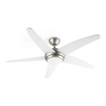 Klarstein Bolero 2-in-1-Deckenventilator 134cm Leuchte 55W Fernbedienung wei&szlig;