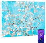 Klarstein Wonderwall Air Art Smart Infrarotheizung 80x60cm 500W Wandmontage Bl&uuml;ten