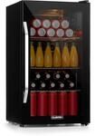 Klarstein Beersafe XXL Onyx K&uuml;hlschrank 80 Liter 3 B&ouml;den Panoramaglast&uuml;r 10034848