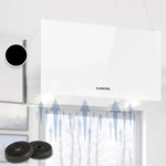 Klarstein 10033107, Klarstein Kronleuchter L Inselabzugshaube 60cm Abluft:...