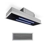 Klarstein High Line Deckenhaube 90cm 410 m3/h 75W 3 Stufen Fernbedienung schwarz