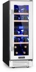 Klarstein Vinovilla 17 Built-In Duo Zweizonen-Weink&uuml;hlschrank 53l 17 Fl. 3-Farben