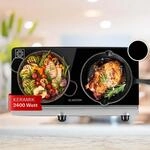 Klarstein Cookbuddy Doppel-Kochfeld 2400W 5 Leistungsstufen Glaskeramik 10035704