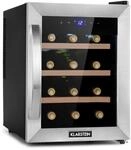 Klarstein Reserva 12 Uno Weink&uuml;hlschrank 12 Flaschen 31 Liter Edelstahl 10035859
