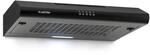 Klarstein Capannina Unterbau-Abzugshaube 60cm 166m&sup3;/h LED Edelstahl schwarz 10034861