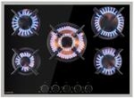 Klarstein Goldflame 5 Prime Gaskochfeld 5-flammig Messing-Brenner Glaskeramik