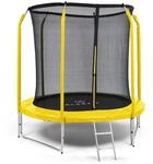KLARFIT Jumpstarter Trampolin 2,5 m &Oslash; Netz 120 kg max. 195 cm &Oslash; Sprungfl&auml;che